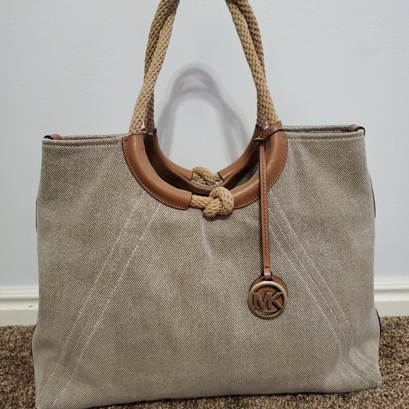 Michael Kors Bags Michael Kors Isla Ring Natural Canvas Handbag